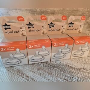 Tommee Tippee Natural Start Fast Flow Nipples (6m+) - New 4 Pack